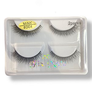 Cílios Postiços 2 pares 8D lash F-012- Fix Make