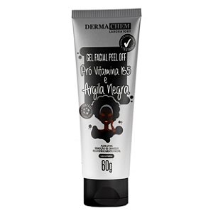 Gel Facial Dermachem Peel Off Pró Vitamina B5 e Argila Negra 60g