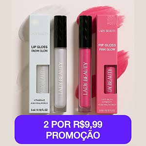 Lip Gloss Pink Glow De Tutti Frutti + Mocha Mousse  - Lady Beauty