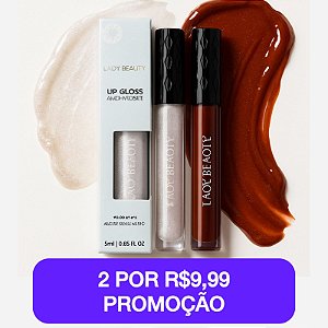 Lip Gloss Snow Glow Vitamina Maçã + Lip Gloss Mocha Mousse - Lady Beauty