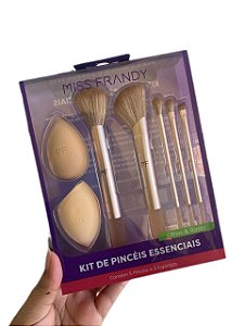Kit de Pinceis Essenciais Olhos & Rosto - Miss Frandy