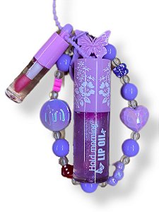 Gloss e Brilho Labial Chaveiro e Pulseira MinMin - Hold Morning