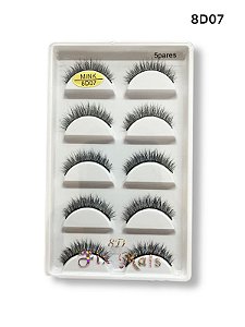 Caixa Com 5 pares de Cílios Postiços 8D-07 - Fix Make