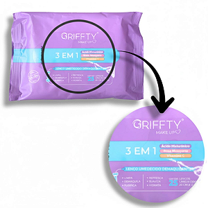 Lenço Demaquilante 3 em 1 - Griffty