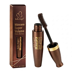 Máscara de Cílios Belle Angel Marrom Super Volume Efeito Boneca