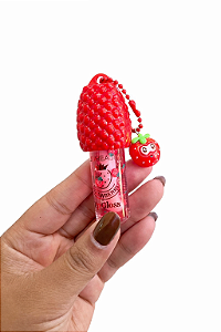 Lip Gloss Morango com Chaveiro - Huda Beauty (Limitado 1 por pessoa)