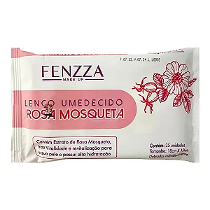 Lenço Demaquilante Rosa Mosqueta 25un - Fenzza