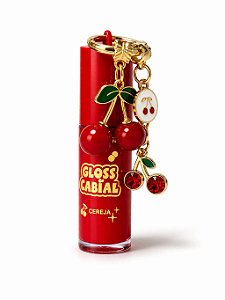 Lip Gloss Com Chaveiro Cherry Cereja - Miss Victory