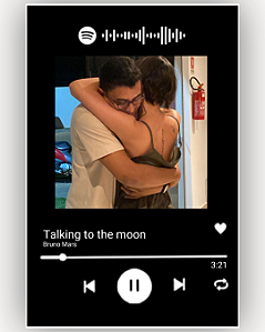 Quadro Personalizado Dias Dos Namorados 10X15 Spotify - Escolha Musica De Preferência
