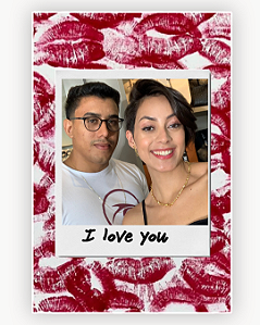Quadro Polaroid Personalizado Beijos Dia dos Namorados 10x15