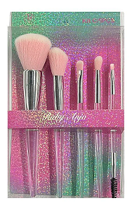 Kit Pincel Cabo Transparente 5Und RS-399 - Ruby Anjo