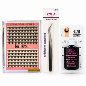 Kit Completo para Aplicação de Cílios em Tufinho – 3 Peças