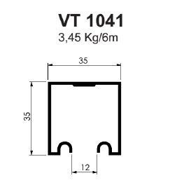 VT-1041 TRILHO STANLEY 3,45 KG NA BARRA 6,00 ML