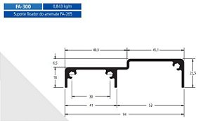 FA-300 5.05 KG POR BARRA 6,00  FACHADA ATLANTA ESQUADRIA DE ALUMINIO