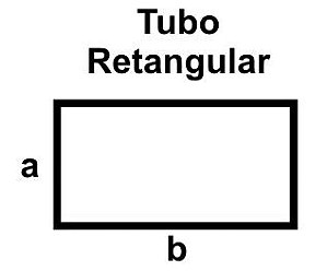 TR-013 TUBO RETANGULAR 38,10 MM(B) X 50,80 MM (A) 5,50 KG-M BARRA 6,00 ML