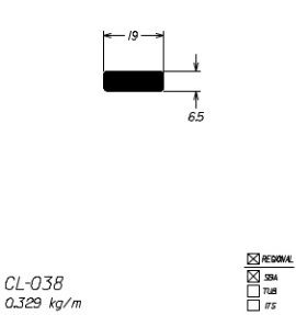 CL-038  1,97 KG BARRA 6,00 ML