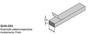 GUA-304-ESPUMA ADESIVA EM EVA PRETA 14 X 6mm(ROLO 20 MTS)