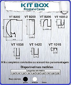 KIT BOX CORRER 8 MM FRONTAL E CANTO