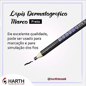 Lápis Dermatográfico Preto Premium - Marco