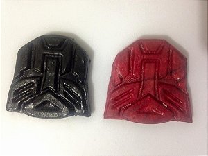 Kit com 50 balas de coco do Símbolo Transformers