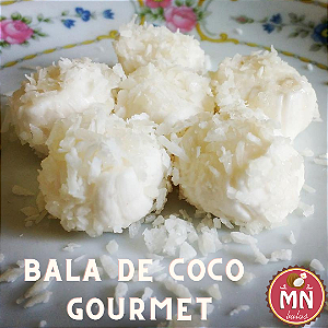 100 g da tradicional gourmet ou bala gelada (tem leve cobertura de coco ralado e leite coco) com 15 a 20 balas.