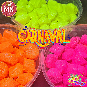 Kg da bala de coco tradicional neon carnaval com 150 balas escolha 2 cores no kg