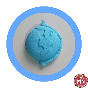 Kit com 50 balas de coco de globo terrestre