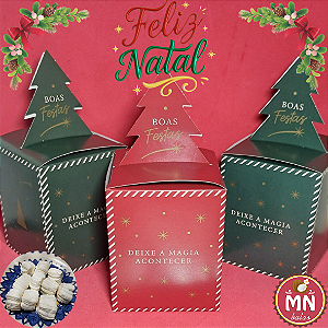 Unidade da caixa pop up de natal deixe a magia acontecer 9 cm x 9 cm 9 cm com 35 balas tradicionais sem recheio tipo comum