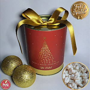 Unidade da tubolata presente 11 cm x 9 cm de natal com 15 balas de coco tradicionais sem recheio