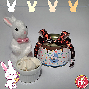 Unidade da Tubolata de Páscoa no tamanho 10 cm x 7 cm com 15 balas tradicionais tipo comum sem recheio