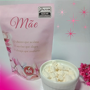 Unidade do saquinho hermético Ziplock Dia das Mães 10 cm x 15 cm com 60 g cerca de 80 mini balas de coco tradicionais