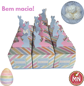 Unidade da caixa de Páscoa pop up Candy Color tamanho 7 cm x 7 cm com 10 balas tradicionais tipo gourmet gelada