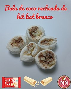 100 g bala de Coco tradicional com recheio de Kit Kat de chocolate branco com 15 a 20 balas