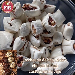 Kg da tradicional com recheio de brigadeiro chocolate e castanhas de caju com 150 balas