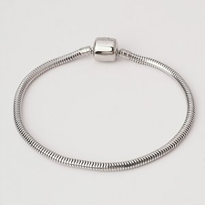 Pulseira Em Aço 316l Para Berloques Maleável Fecho Tambor