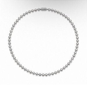 Chocker Bolinhas em Aço Inox 6mm Fio Rígido 45cm