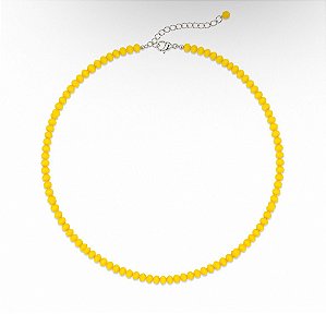 Choker em Cristais Lapidados 4mm com Aço 316L Hipoalergênico