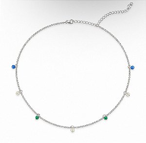 Choker Em Aço 316l Colors 34cm Especial Copa Extensor 10cm