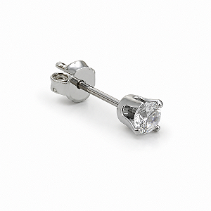 Brinco Ponto Luz Zircônia 4mm