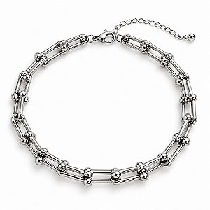 Chocker Aço Inspirado em Alta Joalheria 35cm +10cm extensor