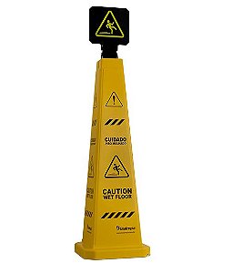 Cones Sinalizadores Piso Molhado - Bralimpia