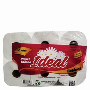 Papel Toalha 6x200m 100% Celulose Virgem - Meyors
