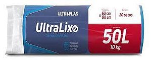 Saco Lixo Preto 50L c/ 20 unid - Ultralixo