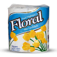Papel Higiênico Floral Neutro FLS 4x30m