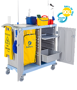Carro Funcional Guard Hospitalar 312 Azul - Bralimpia