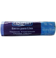 Saco Lixo 50L Azul 20x1 - Casaforte