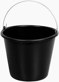 Balde Preto Alça Ferro 10L
