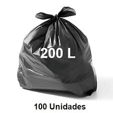 Saco Lixo Preto 200L Leve Multipop 100x1