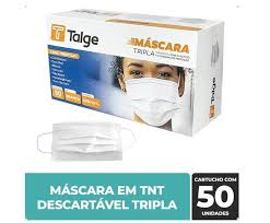 Máscara Descartável Tripla 50unid - Talge