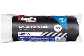 Saco Lixo 105L Médio 50unid - Superpro